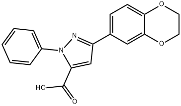 5-(2,3-DIHYDRO-BENZO[1,4]DIOXIN-6-YL)-2-PHENYL-2H-PYRAZOLE-3-CARBOXYLIC ACID Structural