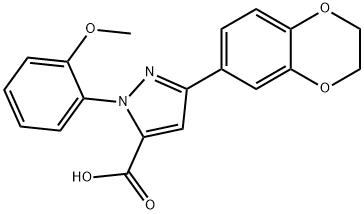 3-(2,3-DIHYDROBENZO[B][1,4]DIOXIN-7-YL)-1-(2-METHOXYPHENYL)-1H-PYRAZOLE-5-CARBOXYLIC ACID