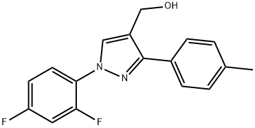 (1-(2,4-DIFLUOROPHENYL)-3-P-TOLYL-1H-PYRAZOL-4-YL)METHANOL Structural