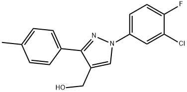 (1-(3-CHLORO-4-FLUOROPHENYL)-3-P-TOLYL-1H-PYRAZOL-4-YL)METHANOL Structural