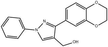 (3-(2,3-DIHYDROBENZO[B][1,4]DIOXIN-7-YL)-1-PHENYL-1H-PYRAZOL-4-YL)METHANOL Structural