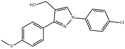 (1-(4-CHLOROPHENYL)-3-(4-(METHYLTHIO)PHENYL)-1H-PYRAZOL-4-YL)METHANOL Structural