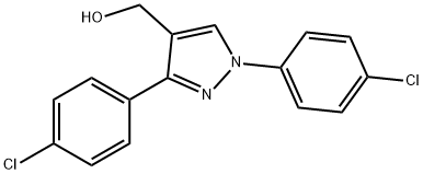 (1,3-BIS(4-CHLOROPHENYL)-1H-PYRAZOL-4-YL)METHANOL Structural