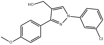 (1-(3-CHLOROPHENYL)-3-(4-METHOXYPHENYL)-1H-PYRAZOL-4-YL)METHANOL Structural