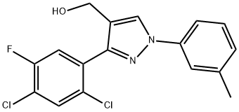 (3-(2,4-DICHLORO-5-FLUOROPHENYL)-1-M-TOLYL-1H-PYRAZOL-4-YL)METHANOL Structural