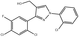 (3-(2,4-DICHLORO-5-FLUOROPHENYL)-1-(2-CHLOROPHENYL)-1H-PYRAZOL-4-YL)METHANOL Structural