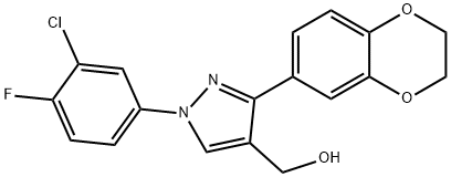 (1-(3-CHLORO-4-FLUOROPHENYL)-3-(2,3-DIHYDROBENZO[B][1,4]DIOXIN-7-YL)-1H-PYRAZOL-4-YL)METHANOL