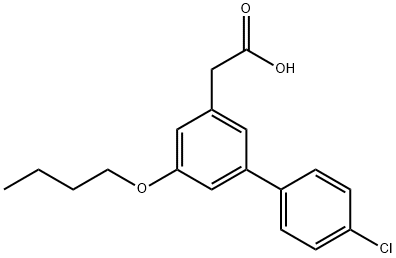 5-Butoxy-4'-chloro-3-biphenylacetic acid Structural