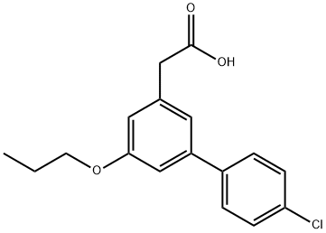 4'-Chloro-5-propoxy-3-biphenylacetic acid Structural