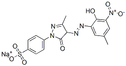 sodium p-[4,5-dihydro-4-[(2-hydroxy-5-methyl-3-nitrophenyl)azo]-3-methyl-5-oxo-1H-pyrazol-1-yl]benzenesulphonate Structural