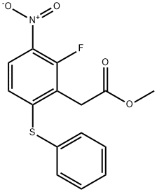 METHYL 2-(6-FLUORO-3-NITRO-2-(PHENYLTHIO)PHENYL)ACETATE