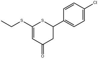 2-(4-CHLOROPHENYL)-6-ETHYLSULFANYL-2,3-DIHYDROTHIOPYRAN-4-ONE