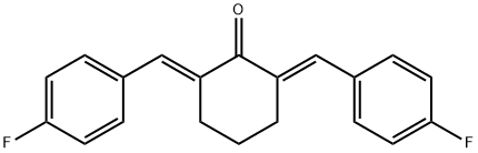 2,6-BIS(4-FLUOROBENZYLIDENE)CYCLOHEXANONE Structural