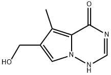 Pyrrolo[2,1-f][1,2,4]triazin-4(1H)-one, 6-(hydroxymethyl)-5-methyl- (9CI) Structural