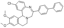 6-(4-Biphenylyl)-2-chloro-12,13-dimethoxy-9,10-dihydro-7H-isoquino(2,1-d)(1,4)benzodiazepine