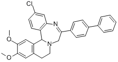 6-(4-Biphenylyl)-3-chloro-12,13-dimethoxy-9,10-dihydro-7H-isoquino(2,1-d)(1,4)benzodiazepine