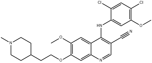 4-[(2,4-DICHLORO-5-METHOXYPHENYL)AMINO]-6-METHOXY-7-[2-(1-METHYL-4-PIPERIDINYL)ETHOXY]-3-QUINOLINECARBONITRILE