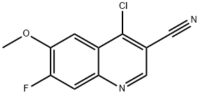 4-CHLORO-7-FLUORO-6-METHOXY-QUINOLINE-3-CARBONITRILE Structural