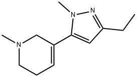 Pyridine, 3-(3-ethyl-1-methyl-1H-pyrazol-5-yl)-1,2,5,6-tetrahydro-1-methyl- (9CI) Structural