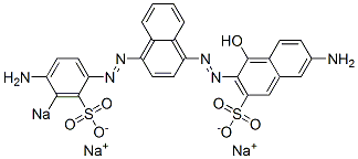 7-Amino-3-[[4-[(4-amino-3-sodiosulfophenyl)azo]-1-naphthalenyl]azo]-4-hydroxynaphthalene-2-sulfonic acid sodium salt