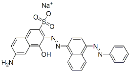 6-Amino-4-hydroxy-3-[[4-(phenylazo)-1-naphtyl]azo]-2-naphthalenesulfonic acid sodium salt