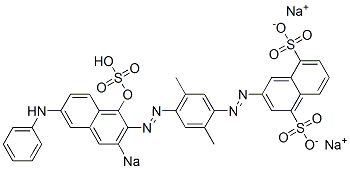 3-[[2,5-Dimethyl-4-[(1-hydroxy-6-phenylamino-3-sodiosulfo-2-naphthalenyl)azo]phenyl]azo]naphthalene-1,5-disulfonic acid disodium salt