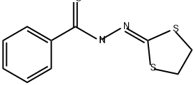 2-benzoylhydrazono-1,3-dithiolane Structural