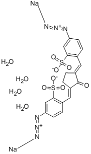 2,5-BIS-(4-AZIDO-2-SULFOBENZYLIDENE)- CYCLOPENTANONE, DISODIUM SALT, TETRAHYDRATE Structural