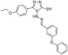 3-PHENOXYBENZALDEHYDE [3-(4-ETHOXYPHENYL)-5-SULFANYL-4H-1,2,4-TRIAZOL-4-YL]HYDRAZONE