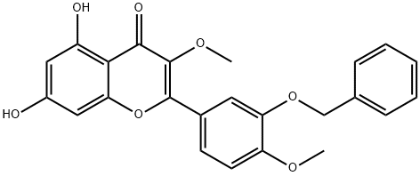 3'-BENZYLOXY-5,7-DIHYDROXY-3,4'-DIMETHOXYFLAVONE Structural