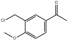 1-[3-(CHLOROMETHYL)-4-METHOXYPHENYL]ETHAN-1-ONE Structural