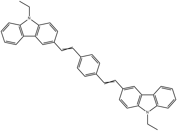 3,3'-(1,4-Phenylenedi-2,1-ethenediyl)bis(9-ethyl-9H-carbazole) Structural