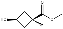 Cyclobutanecarboxylic acid, 3-hydroxy-1-methyl-, methyl ester, cis- (9CI) Structural