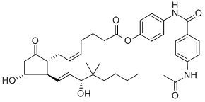 16,16-DIMETHYL PGE2 4-(4-ACETAMIDOBENZAMIDO) PHENYL ESTER Structural