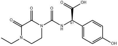 (2R)-2-[(4-Ethyl-2,3-dioxopiperazinyl)carbonylamino]-2-(4-hydroxyphenyl)acetic acid Structural