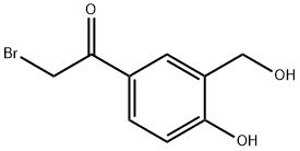 2-BROMO-1-[4-HYDROXY-3-(HYDROXYMETHYL)PHENYL]ETHAN-1-ONE Structural