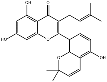 5,7-Dihydroxy-2-(5-hydroxy-2,2-dimethyl-2H-1-benzopyran-8-yl)-3-(3-methyl-2-butenyl)-4H-1-benzopyran-4-one