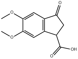 2,3-DIHYDRO-5,6-DIMETHOXY-3-OXO-1H-INDENE-1-CARBOXYLIC ACID Structural