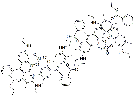 Xanthylium, 9-[2-(ethoxycarbonyl)phenyl]-3,6-bis(ethylamino)-2,7-dimethyl-, molybdatesilicate Structural