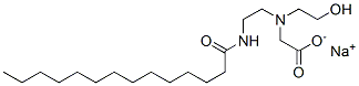 sodium N-(2-hydroxyethyl)-N-[2-[(1-oxotetradecyl)amino]ethyl]glycinate Structural