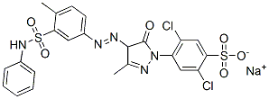 sodium 4-[4-[[3-(anilinosulphonyl)-p-tolyl]azo]-4,5-dihydro-3-methyl-5-oxo-1H-pyrazol-1-yl]-2,5-dichlorobenzenesulphonate  