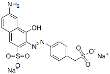 6-Amino-4-hydroxy-3-[[4-(sulfomethyl)phenyl]azo]-2-naphthalenesulfonic acid disodium salt Structural Picture