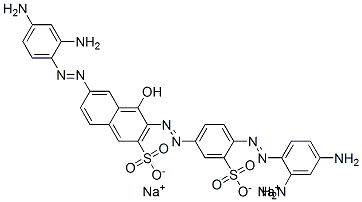 2-Naphthalenesulfonic acid, 6-(2,4-diaminophenyl)azo-3-4-(2,4-diaminophenyl)azo-3-sulfophenylazo-4-hydroxy-, disodium salt