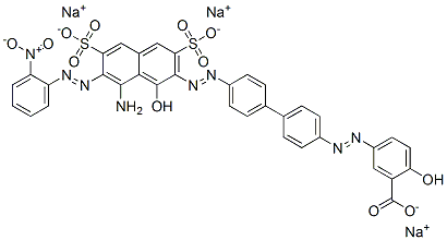 5-[[4'-[[8-Amino-1-hydroxy-7-[(2-nitrophenyl)azo]-3,6-disulfo-2-naphtyl]azo]-1,1'-biphenyl-4-yl]azo]-2-hydroxybenzoic acid trisodium salt