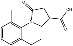 1-(2-ethyl-6-methylphenyl)-5-oxopyrrolidine-3-carboxylic acid Structural