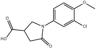 1-(3-CHLORO-4-METHOXYPHENYL)-5-OXO-3-PYRROLIDINECARBOXYLIC ACID Structural