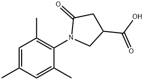 5-OXO-1-(2,4,6-TRIMETHYL-PHENYL)-PYRROLIDINE-3-CARBOXYLIC ACID Structural