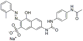 7-[[[[4-(Acetylamino)phenyl]amino]carbonyl]amino]-4-hydroxy-3-[(2-methylphenyl)azo]-2-naphthalenesulfonic acid sodium salt Structural