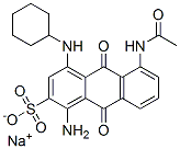 5-(Acetylamino)-1-amino-4-(cyclohexylamino)-9,10-dihydro-9,10-dioxoanthracene-2-sulfonic acid sodium salt