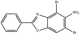 4,6-DIBROMO-2-PHENYL-1,3-BENZOXAZOL-5-AMINE Structural